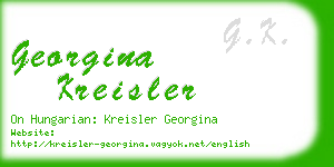 georgina kreisler business card